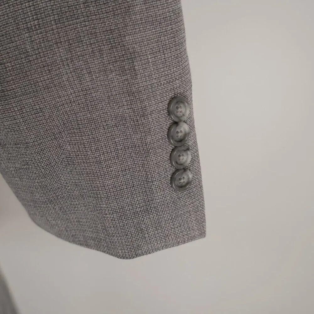 Jos A Bank Traveler's Textured Wool Gray Basketweave 2 Button Sport Coat‎ 42R